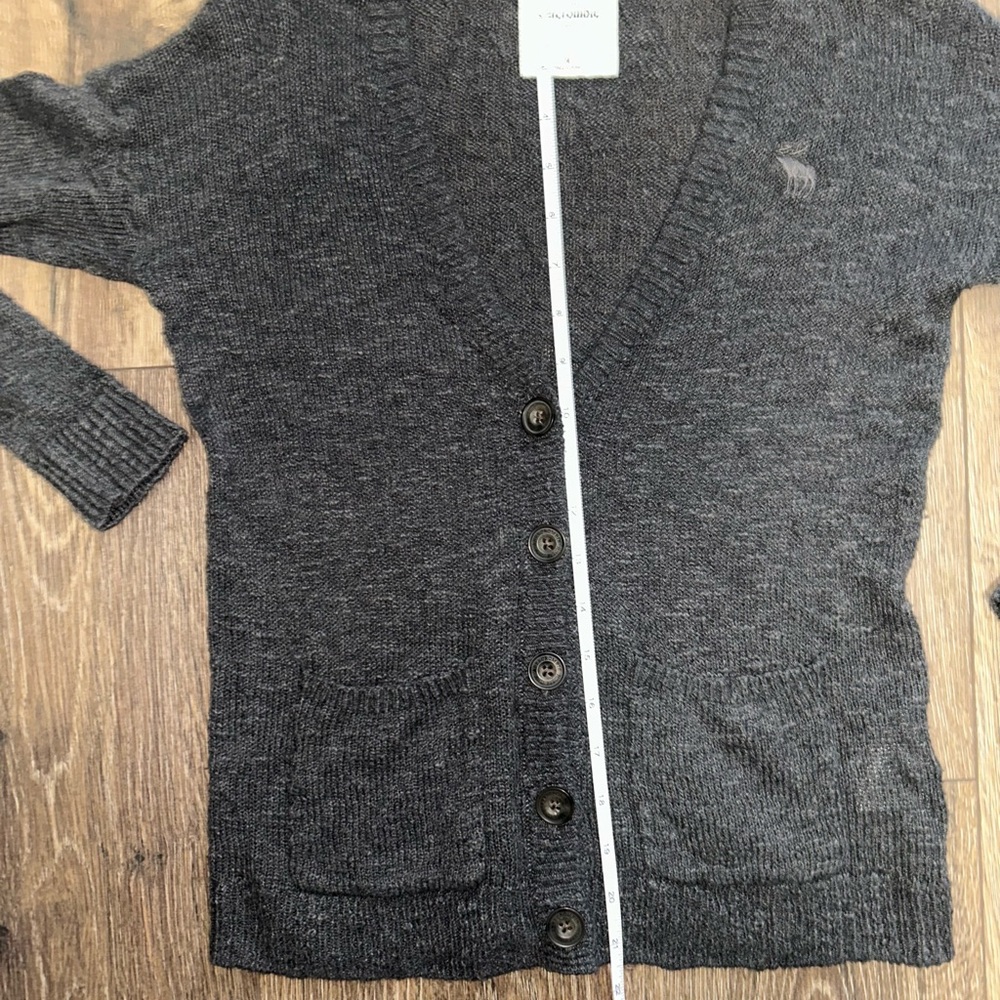 Vintage Abercrombie & Fitch Charcoal Cardigan - Picture 6 of 15